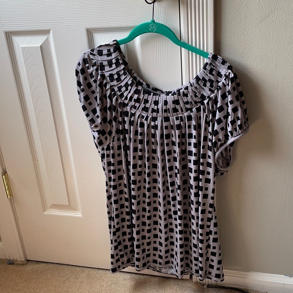 Grey and black style and company shirt